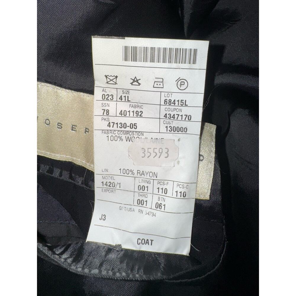 Joseph Abboud 100% Wool Black Three Button Single… - image 5